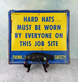 Think Safety Hard Hats Sign