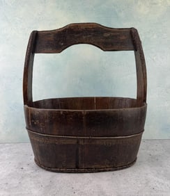 Antique Chinese Wood Well Bucket