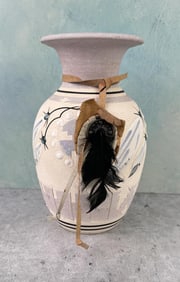 Navajo Indian Sand Painted Pot