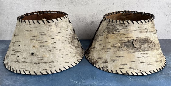 Birch Bark Lampshades