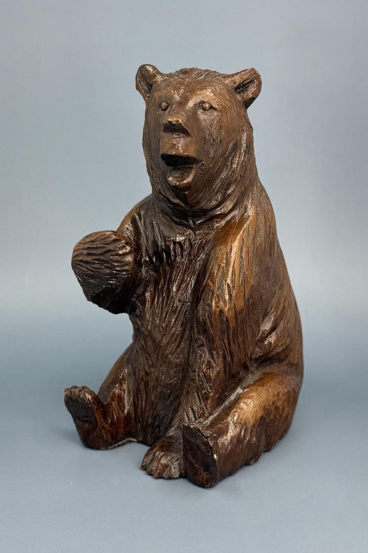 Resin Bear Pen Holder: 5 1/2" by 4 1/8" by 2 3/4"