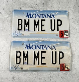 Montana Vanity License Plate Set