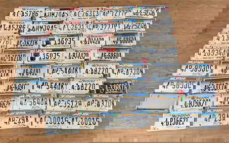 Collection of Montana License Plates