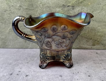Northwood Raspberry Carnival Glass Creamer