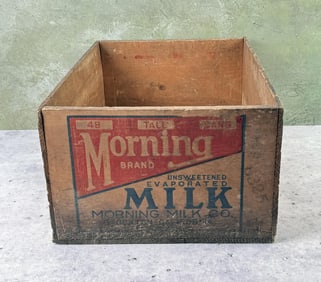 Morning Brank Milk Crate Wood Box
