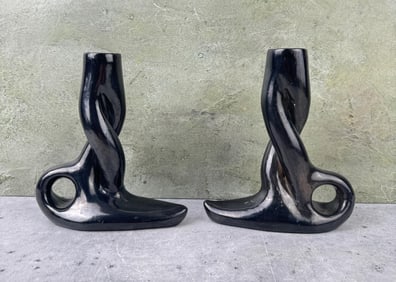 Teresita Naranjo Santa Clara Pueblo Candlesticks