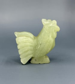 Chinese Jade Rooster Carving