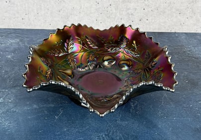 Northwood Fruit & Flowers Carnival Glass Bowl