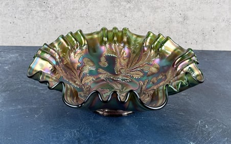 Fenton Thistle Carnival Glass Bowl