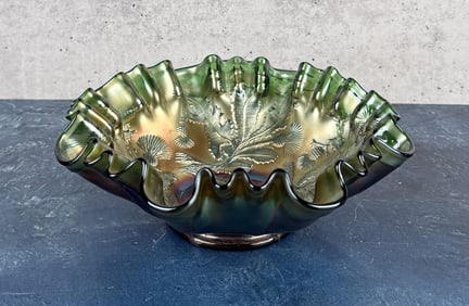 Fenton Thistle Carnival Glass Bowl