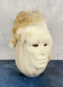 Barbara Green Fur and Pottery Vase