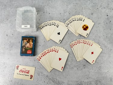 1943 Coca Cola Playing Cards Blue Ballerina