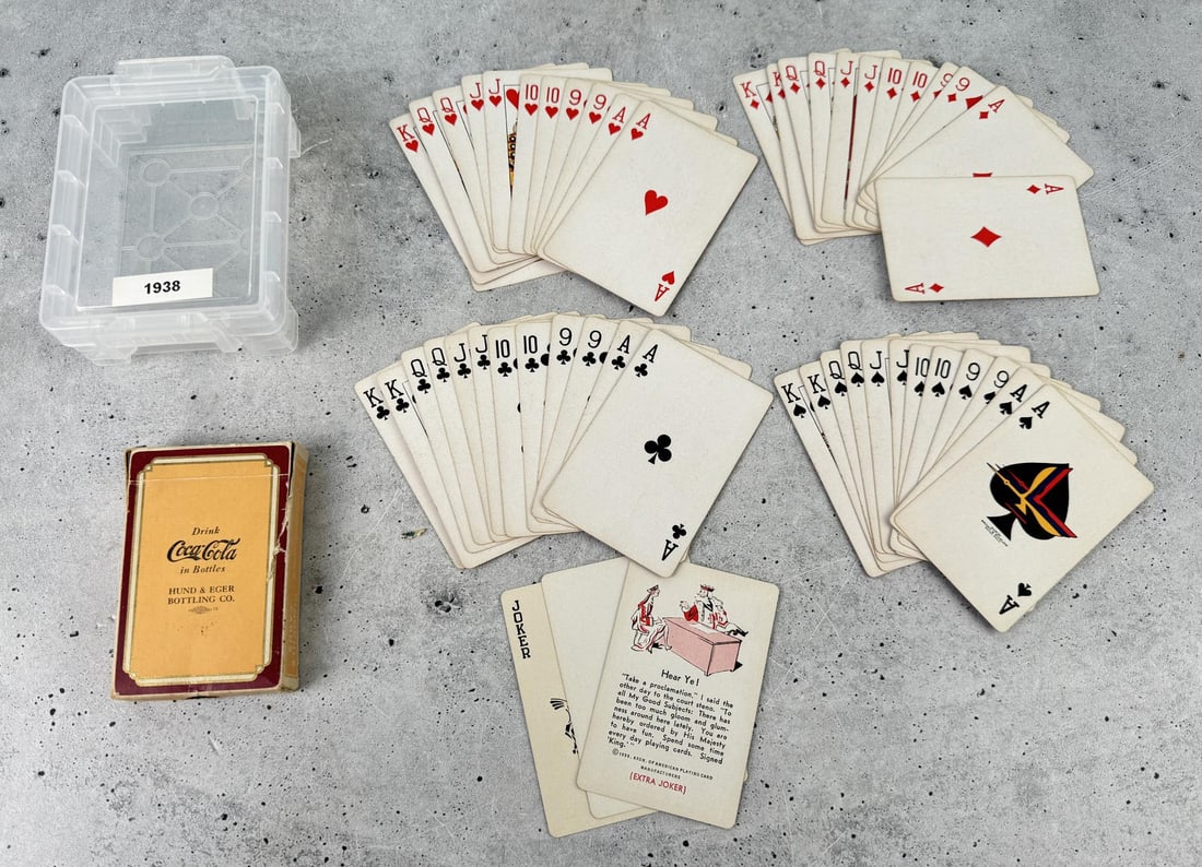 1938 Hund & Eger Coca Cola Pinochle Cards (1 of 5)