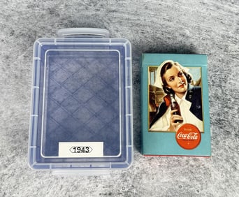 1943 Coca Cola Playing Cards Blue Nurse