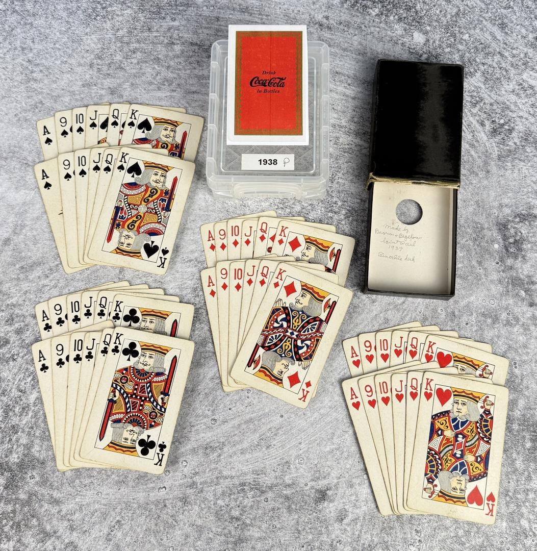 1938 Coca Cola Pinochle Playing Cards: Full Deck.