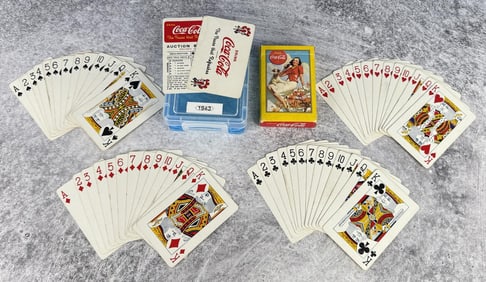 1943 Coca Cola Playing Cards Yellow Lady & Dog
