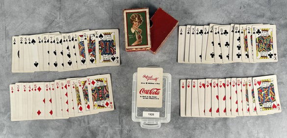 1928 Coca Cola Playing Cards Bobbed Hair Girl