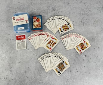 1943 Coca Cola Playing Cards Blue Lady & Dog
