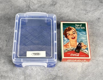 1959 Coca Cola Playing Cards Girl Swimming