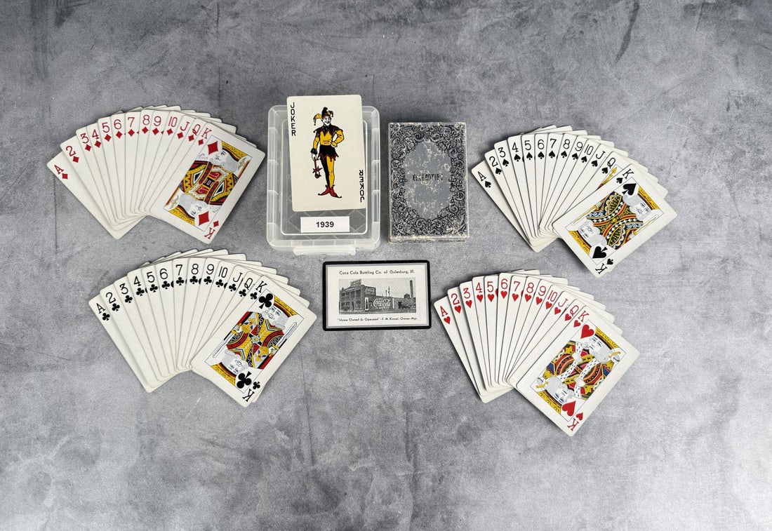 1939 Coca Cola Playing Cards Galesburg Illinois (1 of 5)
