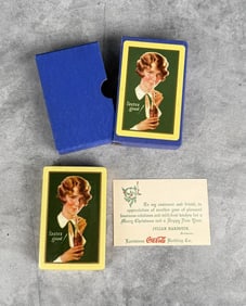 1928 Coca Cola Playing Cards Bobbed Hair Sealed