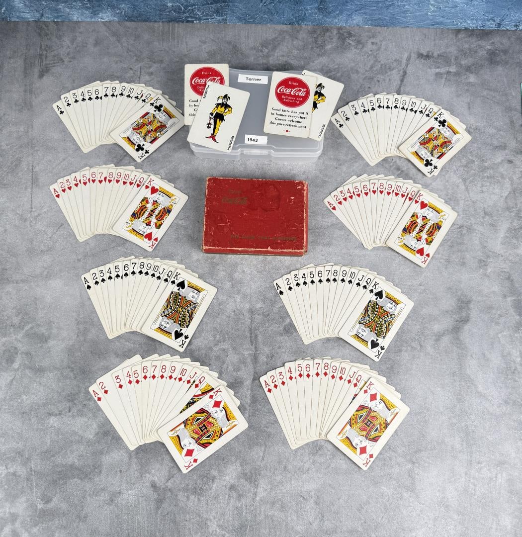 1943 Coca Cola Playing Cards Lady & Dog Double (1 of 5)