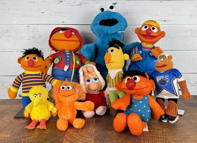 Collection Of Sesame Street Plush Toys