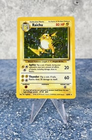Pokemon Base Set Raichu Card