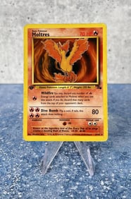 Pokemon 1st Edition Fossil Moltres Card