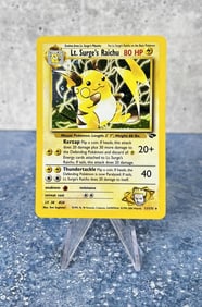 Pokemon Gym Challenge Lt. Surge's Raichu Card