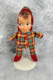 1950s Plush Vinyl Face Kewpie Doll