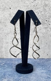 Spiral Sterling Silver Earrings