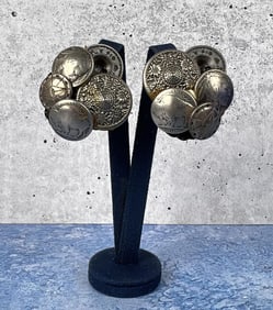 Southwest Costume Jewelry Buffalo Nickel Earrings