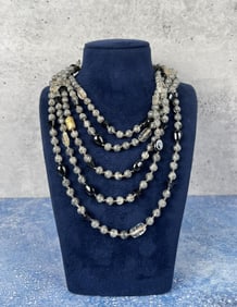 Art Deco Glass Bead Necklace