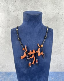 Chinese Red Branch Coral Necklace