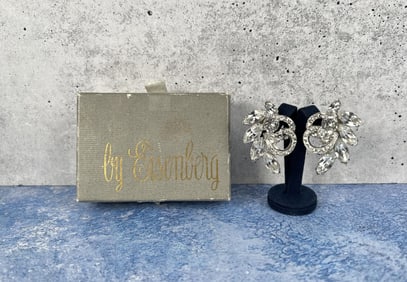 Eisenberg Rhinestone Costume Jewelry Earrings