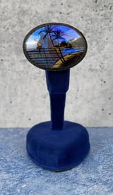 Morpho Butterfly Wing Sterling Silver Brooch