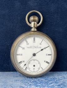 Antique Waltham Bond St. Pocket Watch Coin Silver