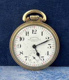 Antique Ruxton Railroader Pocket Watch