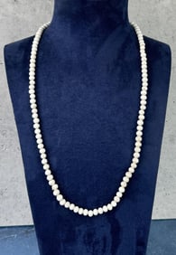 White Glass Native American Indian Trade Beads