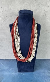 Red and White Trade Beads