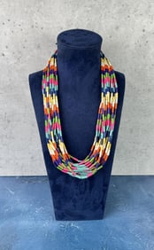 Multi Strand Trade Bead Necklace