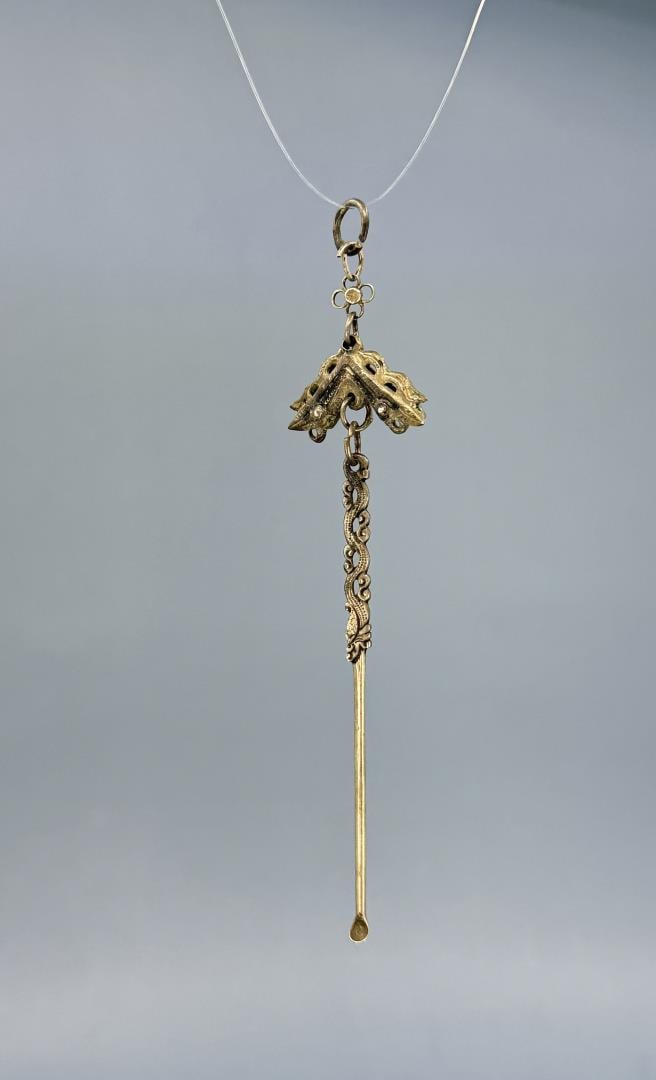 Chinese Sterling Silver Chatelaine Hair Pin (1 of 4)