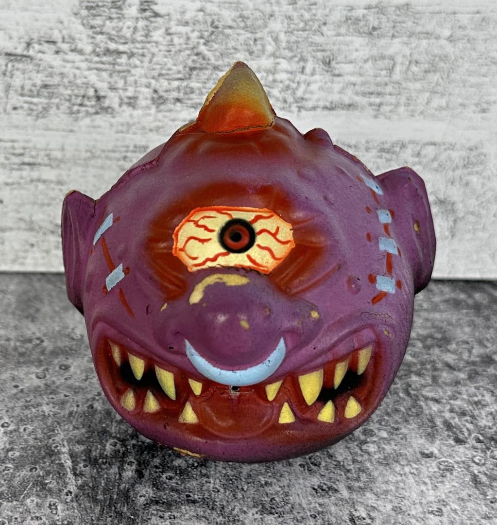 1985 Madballs Bouncy Ball Horn Head: 3" in diameter.