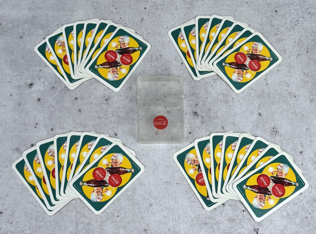1951 German Coca Cola Playing Cards: Sprite Boy Back. Full Skat deck.