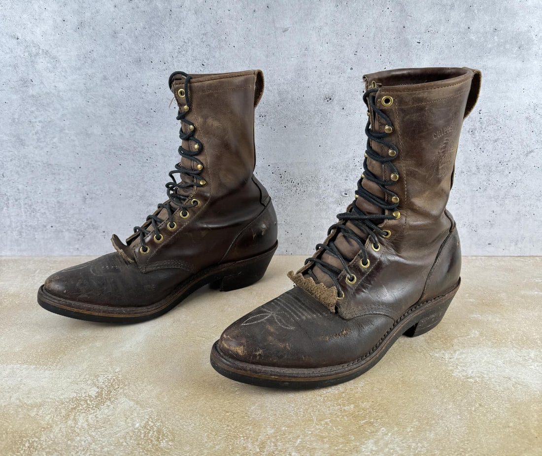 Chippewa Leather Packer Boots: Size 8 1/2 D