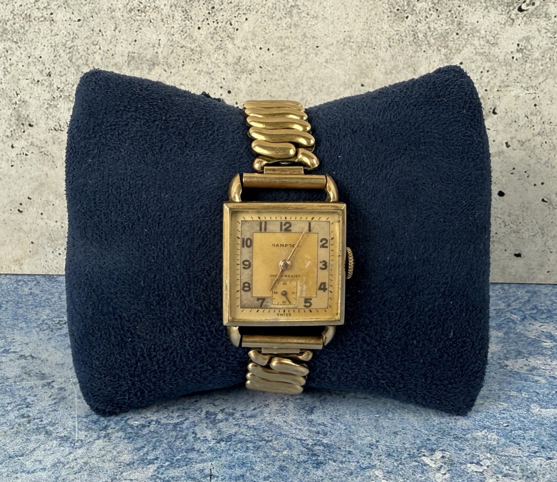 Art Deco Hampden Gold Filled Watch: Working.
