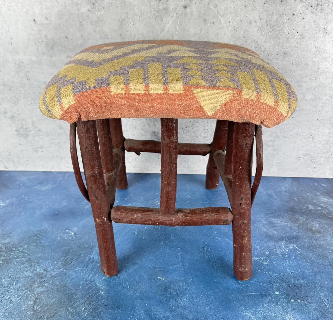Adirondack Hickory Camp Blanket Foot Stool (1 of 6)