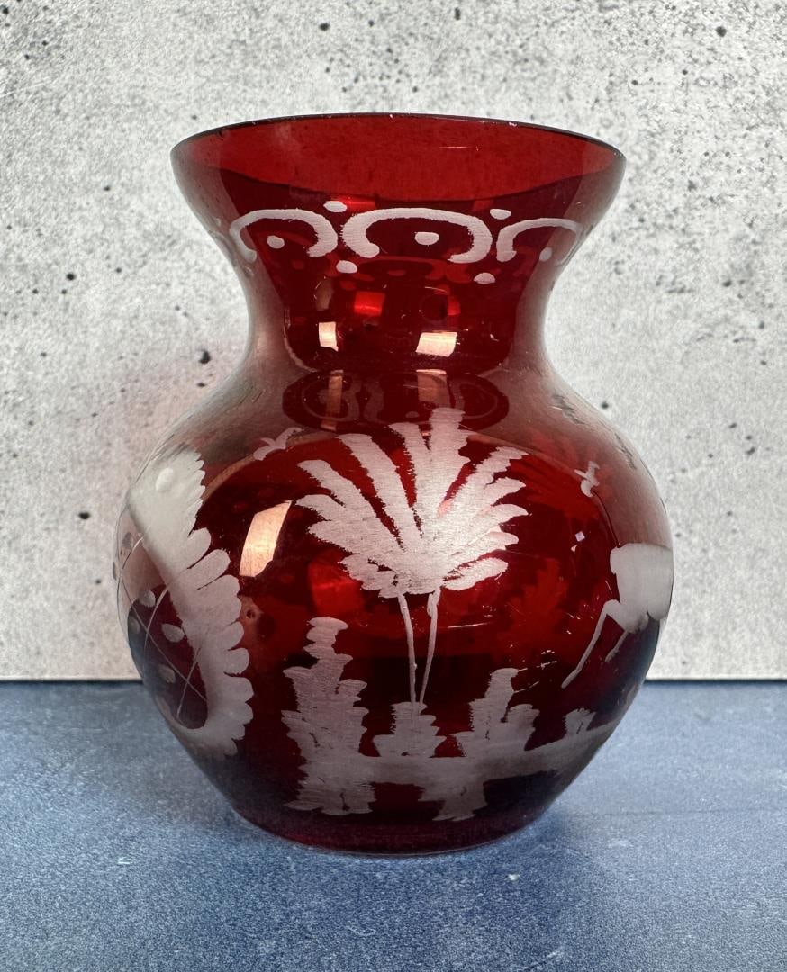 Antique Czech Bohemian Glass Toothpick Holder (1 of 4)