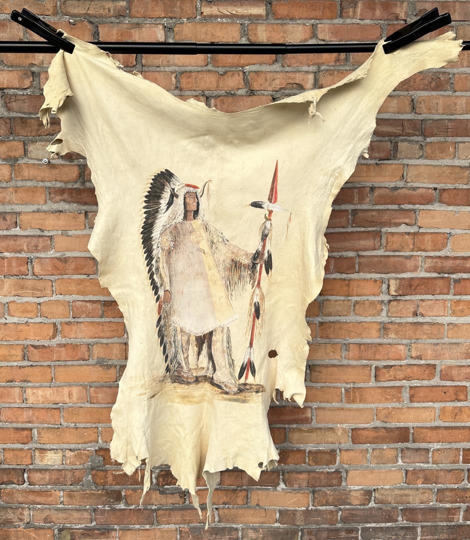 Native American Indian Painted Deer Hide (1 of 5)